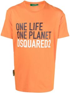 DSQUARED2 t-shirt 'One Life One Planet' - Orange