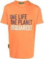 DSQUARED2 t-shirt 'One Life One Planet' - Orange