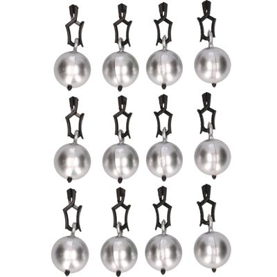 Tafelkleedgewichtjes - 12x stuks - zilver - 3,5 cm