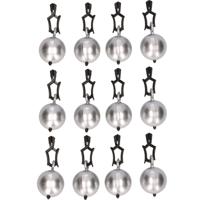 Tafelkleedgewichtjes - 12x stuks - zilver - 3,5 cm