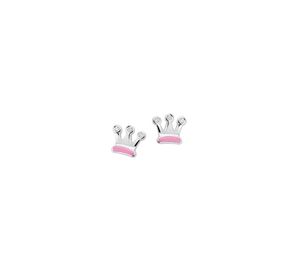 TFT Oorknoppen Kroon Zilver Gerhodineerd Glanzend 6 mm x 6 mm