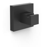 Handdoek haak Cuadro | Wandmontage | 5 cm | Enkel haaks | Zwart mat