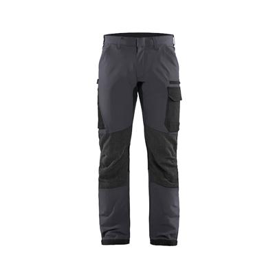 Blåkläder Service werkbroek met 4-weg stretch 14221645 | Medium Grijs/Zwart | Maat 52 - 7330509734742