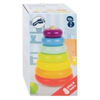 Small Foot houten stapeltoren regenboog, 7dlg.