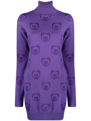 Moschino robe courte à motif Teddy Bear - Bleu
