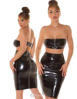 *IS Hight waist rok in latexlook, IS194661