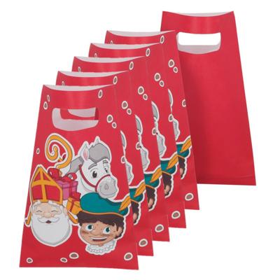 Boland Sinterklaas uitdeelzakjes - 50x stuks - 23 x 15 cm - Sint traktatiezakjes