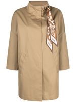 Herno parka à détail de foulard - Marron