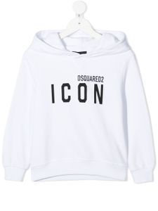 DSQUARED2 KIDS sweat à capuche à logo imprimé - Blanc