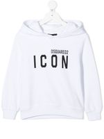 DSQUARED2 KIDS sweat à capuche à logo imprimé - Blanc