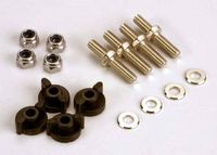 Anchoring pins with locknuts (4)/ plastic thumbscrews for upper deck (4)