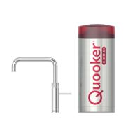 Quooker Fusion Square kokendwaterkraan - draaibare uitloop - Combi reservoir - Warm / kokend water - Chroom 22FSCHR