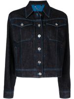 Ferragamo veste crop en jean - Bleu