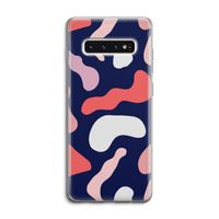 Memphis Shapes Pink: Samsung Galaxy S10 4G Transparant Hoesje