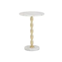 Bijzettafel Home ESPRIT Wit Gouden 41 x 41 x 57 cm Bijzettafel Home ESPRIT Wit Gouden 41 x 41 x 57 cm