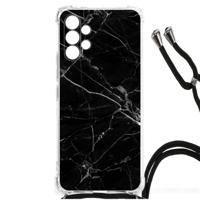 Samsung Galaxy A13 4G Anti-Shock Hoesje Marmer Zwart - Origineel Cadeau Vader