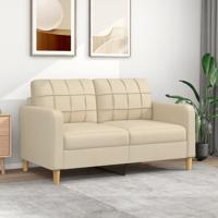 Tweezitsbank 140 cm stof crmekleurig