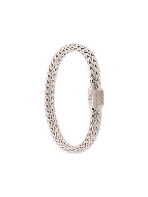 John Hardy bracelet Classic Chain 7.5 mm pavé de diamants - Argent