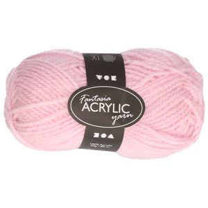 Roze acryl garen 80 meter