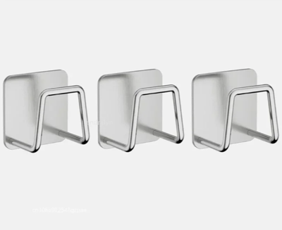 StickDry RVS Sponshouder - Zelfklevende Organizer voor Goothoek & Keukenaccessoires