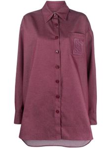 Raf Simons chemise oversize à patch logo - Rouge