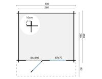 Blokhut - Tuinhuis Björn | 28 mm | vuren Red Class Wood geïmpregneerd
