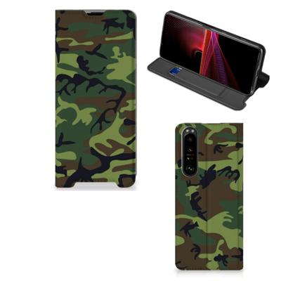 Sony Xperia 1 III | Hoesje met Magneet | Army Dark