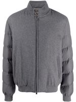 Corneliani high-neck feather-down padded-jacket - Gris - thumbnail