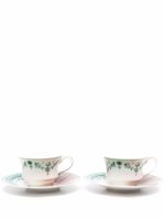 Seletti lot de deux tasses à thé à imprimé graphique - Blanc