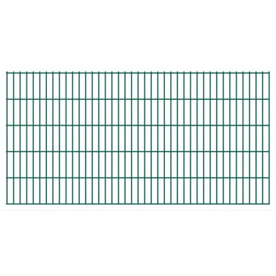 vidaXL Dubbelstaafmatten 2,008x1,03 m 6 m (totale lengte) groen
