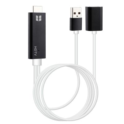 USB 3.0 Female HDMI HD 1080P Video Converter HDTV-kabel voor iPhone X / iPhone 7 / iPhone 6s & 6s Plus en andere Apple/Android Devices(Black)