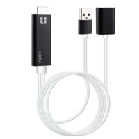 USB 3.0 Female HDMI HD 1080P Video Converter HDTV-kabel voor iPhone X / iPhone 7 / iPhone 6s & 6s Plus en andere Apple/Android Devices(Black)