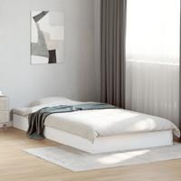Bedframe bewerkt hout wit 100x200 cm