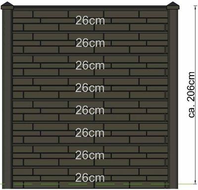 Berton sleufpaal Reest wit/grijs tussenmodel 272 cm met kabeldoorvoer Tuindeco - Tuindeco