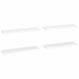 vidaXL Wandschappen zwevend 4 st 90x23,5x3,8 cm MDF wit