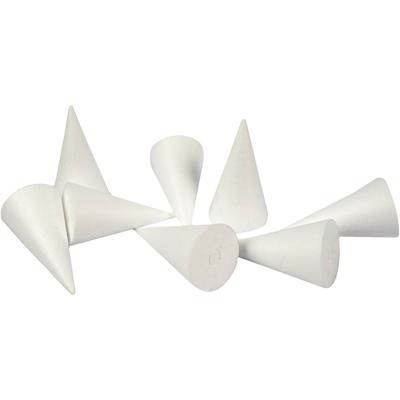 Creativ Company Kegels, h: 11 cm, d 5,5 cm, wit, 50 stuk/ 1 doos