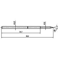 PTR Hartmann 1025/E-B-1.5N-AU-1.0 Precisietestpen met veercontact - thumbnail