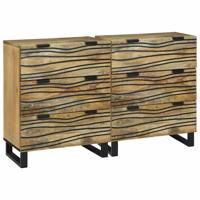 Dressoirs 2 pcs Bruin 60 x 33.5 x 75 cm massief mangohout