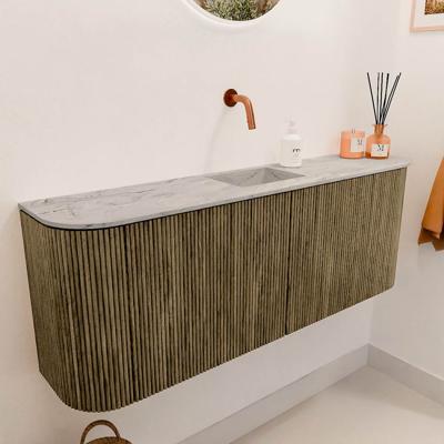 Toiletmeubel Mondiaz Joya Dlux | 113.2 cm | Meubelkleur Dusk | Faye wastafel Glace Wasbak Midden | Zonder kraangat(en)