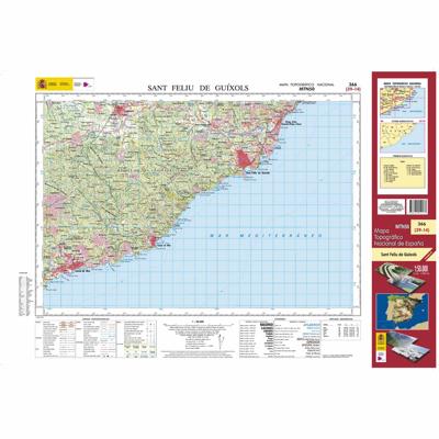 Topografische kaart 366 MT50 Sant Feliu de Guíxols | CNIG - Instituto Geográfico Nacional1