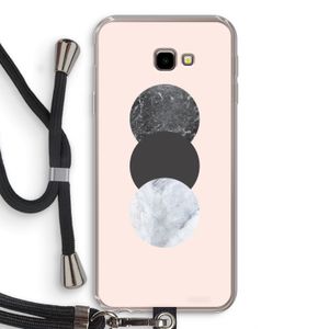 Marmeren cirkels: Samsung Galaxy J4 Plus Transparant Hoesje met koord