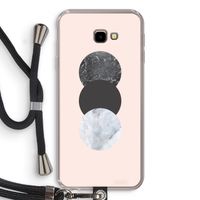 Marmeren cirkels: Samsung Galaxy J4 Plus Transparant Hoesje met koord