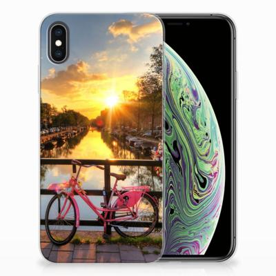 Apple iPhone Xs Max | Silliconen Back Cover | Amsterdamse Grachten
