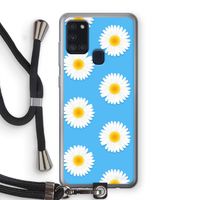 Margrietjes: Samsung Galaxy A21s Transparant Hoesje met koord