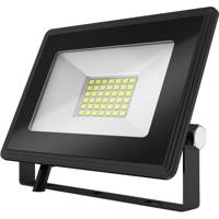 LED Bouwlamp 30W - Koud Wit 6400K - Waterdicht IP65 - Zwart Aluminium