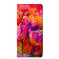 Bookcase Samsung Galaxy A71 Tulips - thumbnail