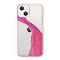 Paarse stroom: iPhone 13 Transparant Hoesje