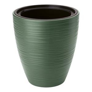 Form Plastic Plantenpot/bloempot Gobi - kunststof - groen - D40 x H32 cm - met binnenpot