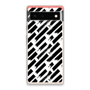 Zwarte vegen: Google Pixel 6 Transparant Hoesje