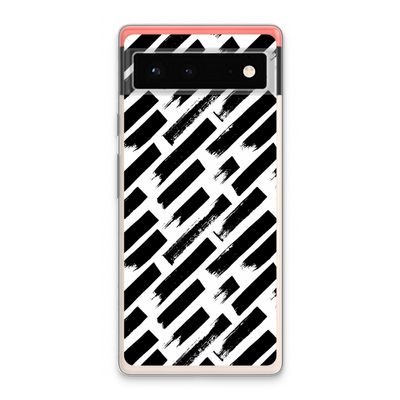 Zwarte vegen: Google Pixel 6 Transparant Hoesje